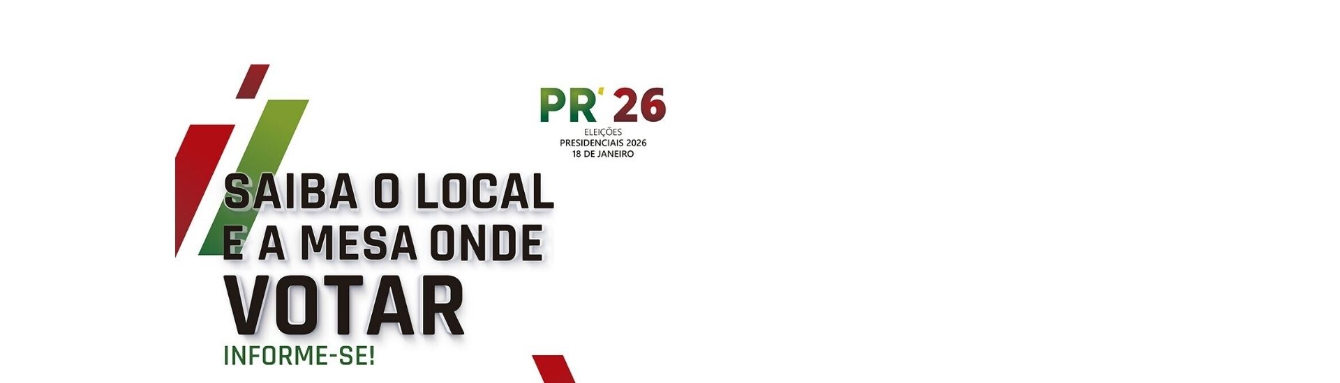 Banner SAIBA O LOCAL E A MESA ONDE VOTAR