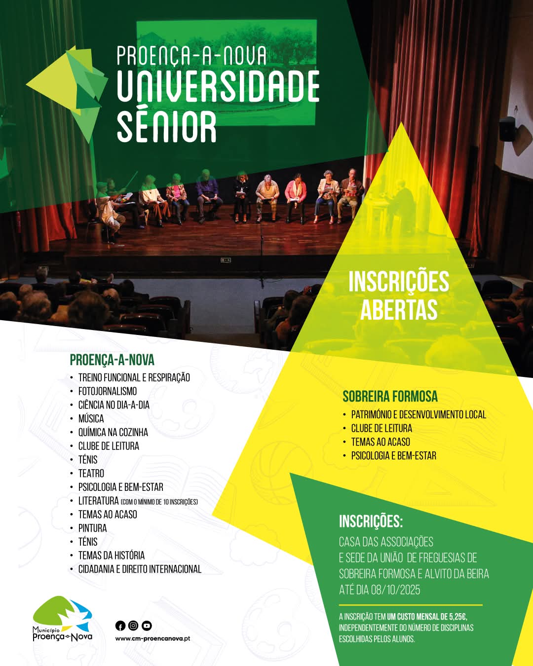 Imagem Inscrições Abertas - Universidade Sénior 2025/26