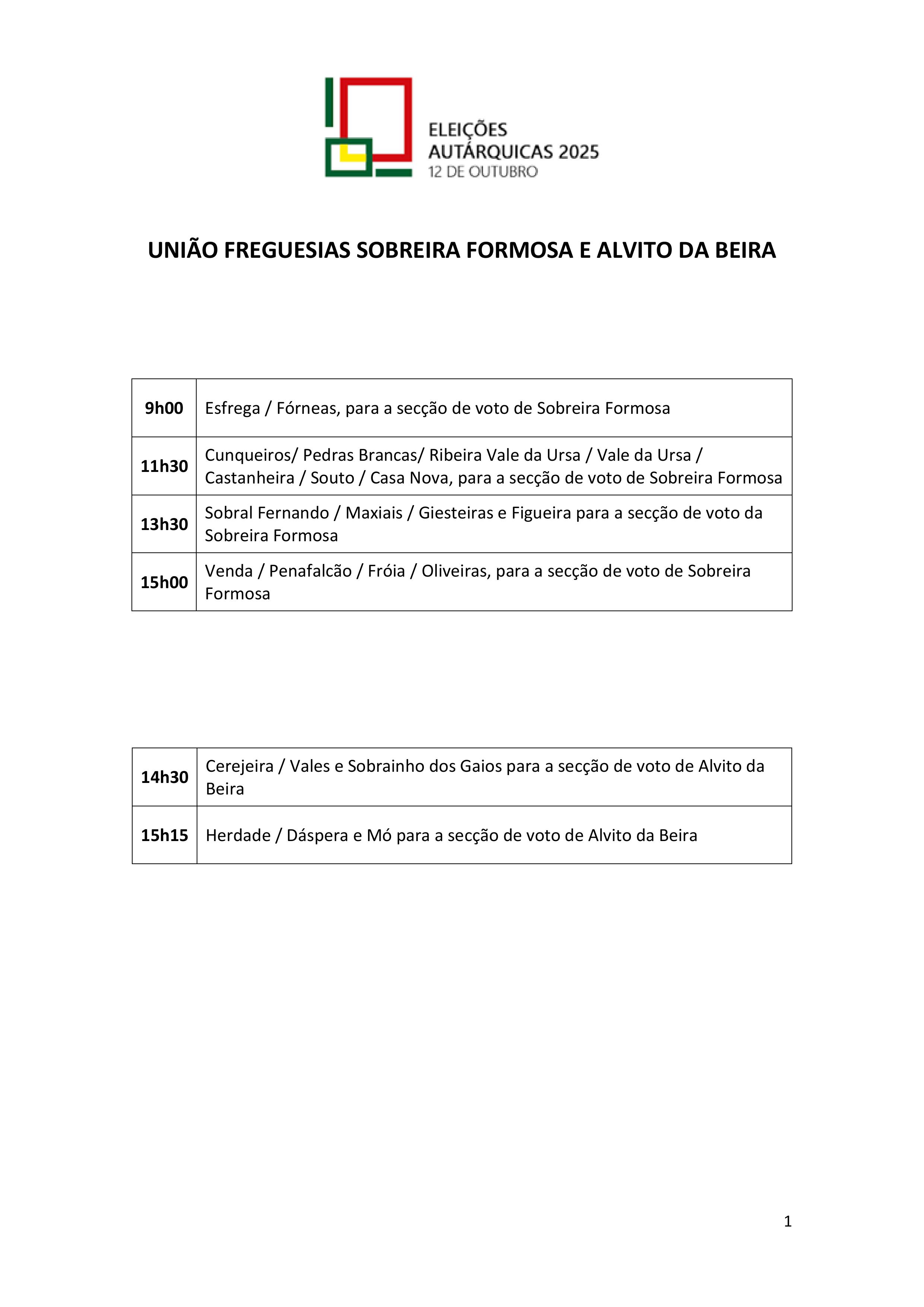 Imagem Horários Dos Transportes Para As Eleições Autárquicas 2025