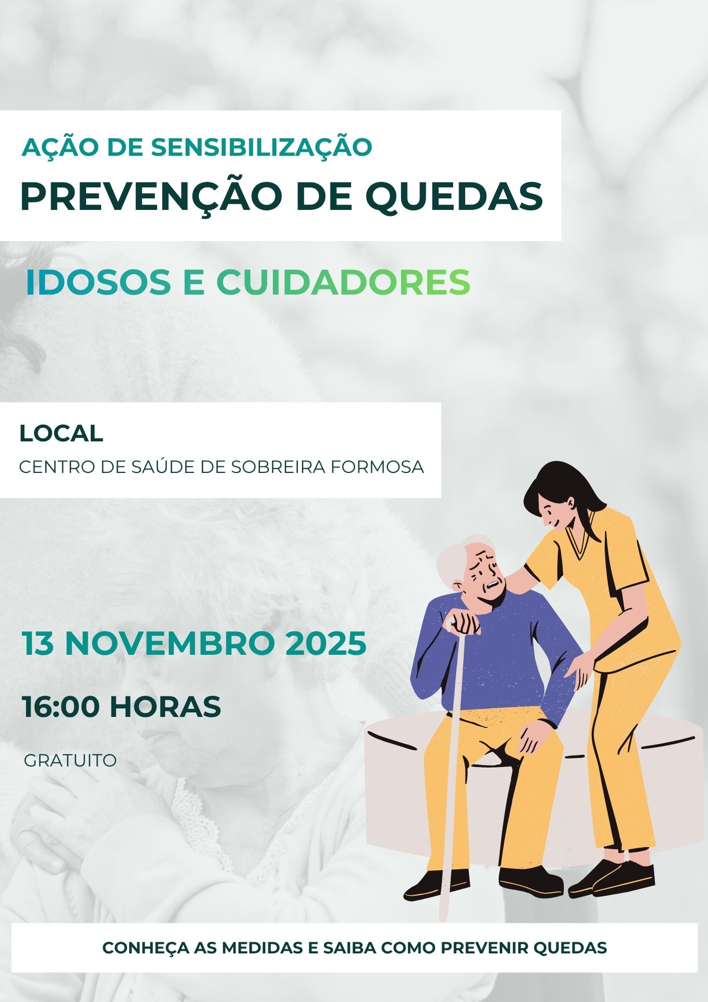 Imagem Ação de Sensibilização - Prevenção de Quedas